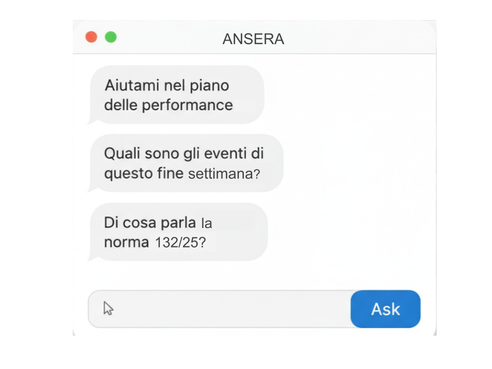 Illustrazione chatbot AI per la Pubblica Amministrazione
